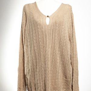 Dana Buchman Lined Sweater Military Chic 3x